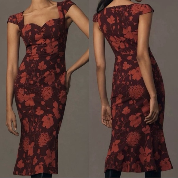 Anthropologie Dresses & Skirts - Anthropologie The Cecily Fit & Flare Sweetheart Dress Size Large